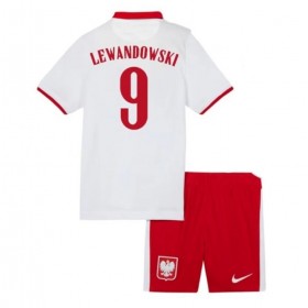 Jalkapallo Pelipaidat Puola Robert Lewandowski 9 Lasten Kotipaita Euro 2020 Lyhythihainen